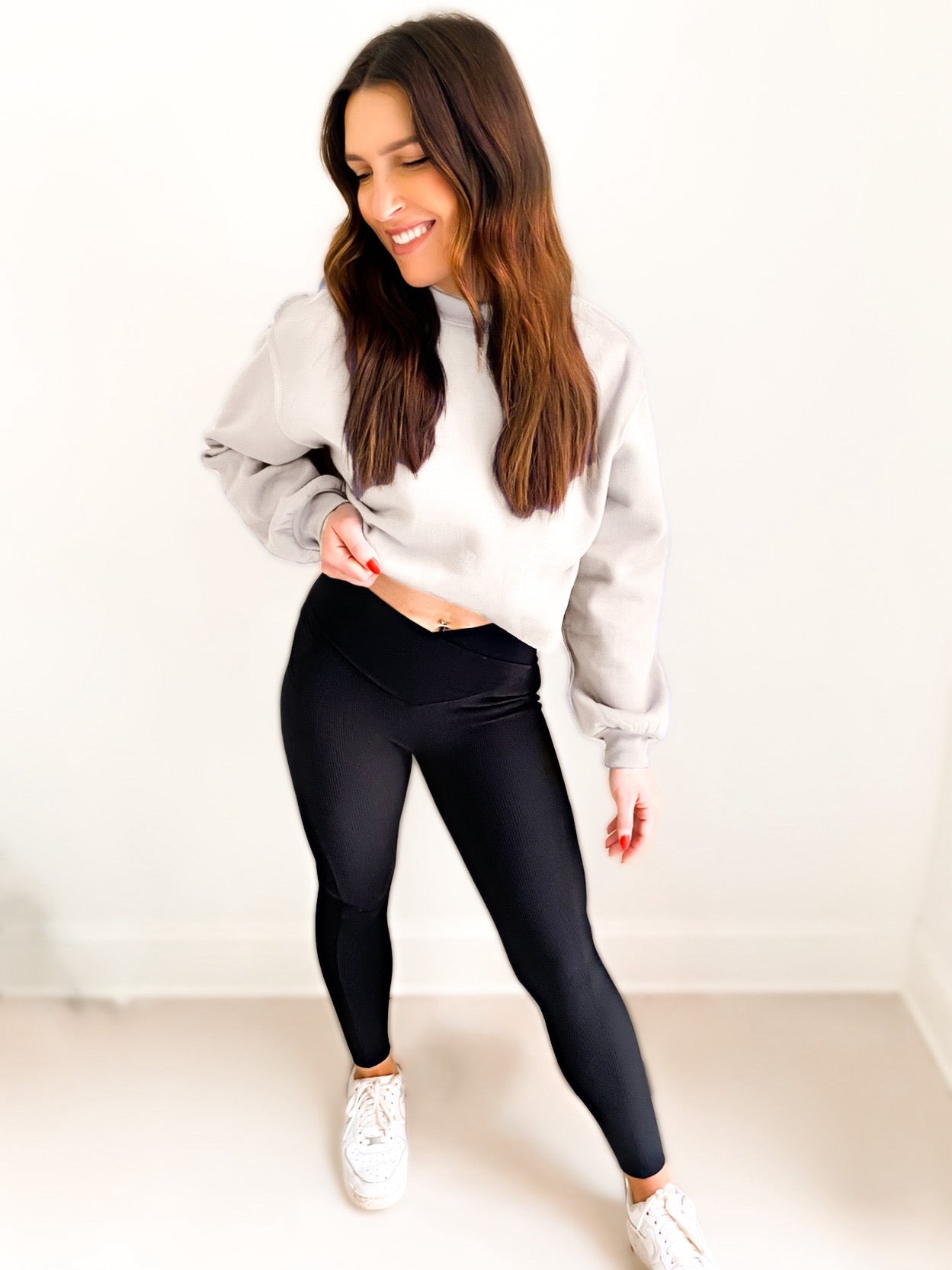 Max Sculpt Ribbed Leggings Regular Black Only