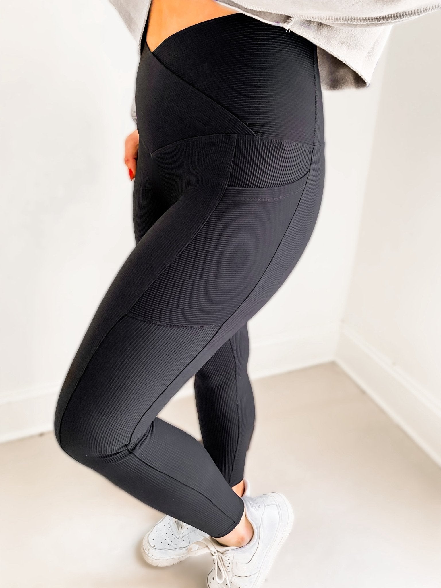 Max Sculpt Ribbed Leggings Regular Black Only